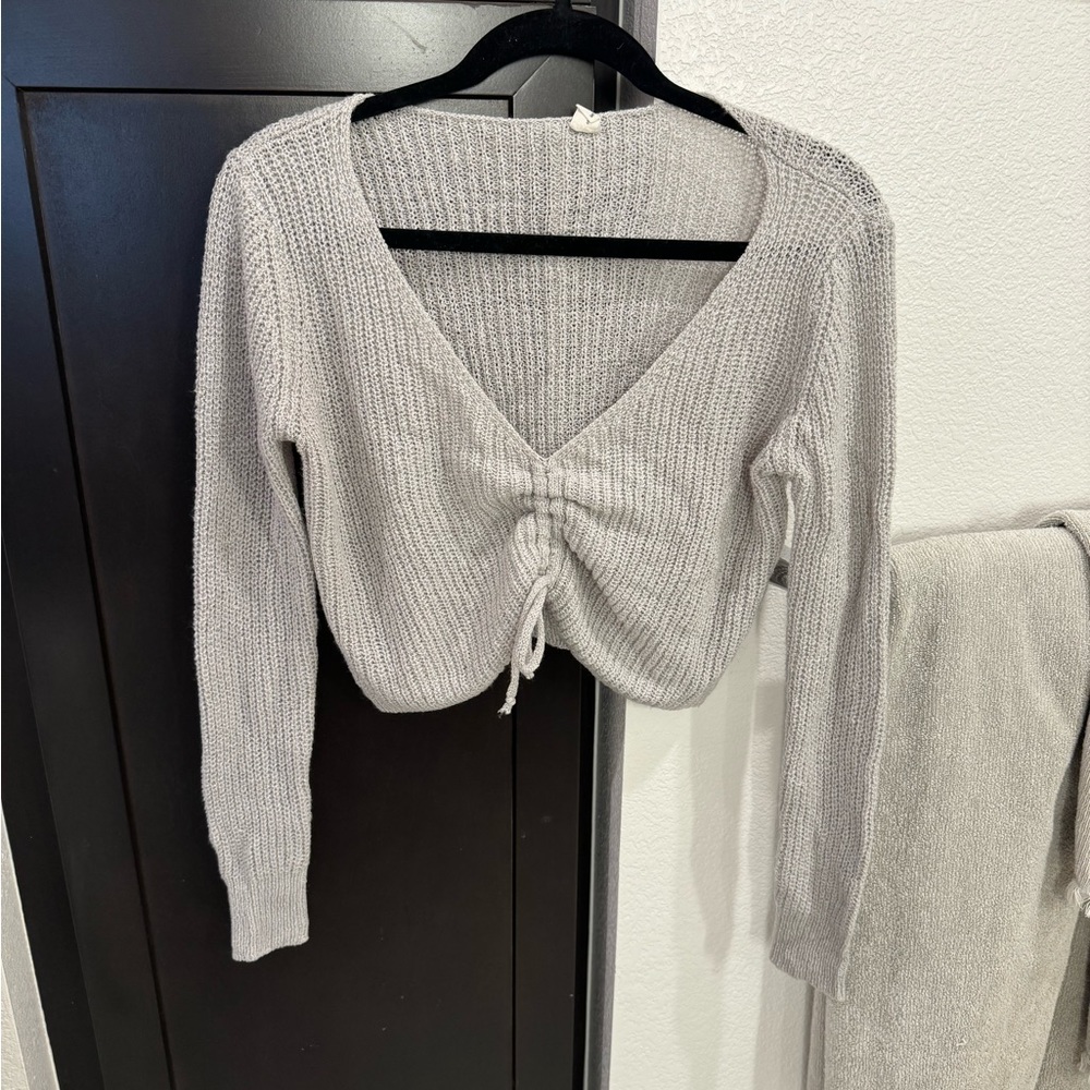 Women’s Knitted Long Sleeve Crop Top